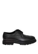 Pantofi FRANCESCHETTI, Brogue Style, Sturdy Sole Detail, Black