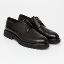 Pantofi FRANCESCHETTI, Brogue Style, Sturdy Sole Detail, Dark Brown
