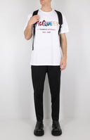 Tricou ALEXANDER MCQUEEN, Logo Multicolor, Alb