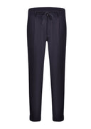 Pantaloni GRAN SASSO, Cu snur in talie, Bleumarin