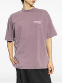 Tricou BALENCIAGA, White Logo Print, Purple
