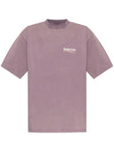 Tricou BALENCIAGA, White Logo Print, Purple