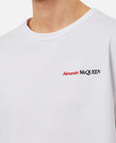 TRICOU ALEXANDER MCQUEEN , Multicolor Print, Alb