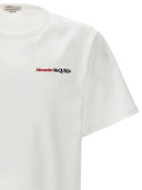 TRICOU ALEXANDER MCQUEEN , Multicolor Print, Alb