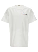 TRICOU ALEXANDER MCQUEEN , Multicolor Print, Alb