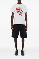 TRICOU ALEXANDER MCQUEEN , Skull Print, Alb