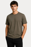 Tricou GRAN SASSO, Regular Fit Round Neck Jersey T-shirt, Verde