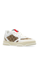 Sneakers GUCCI, Monogram Print, Green Details, White