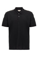 Tricou Alexander Mcqueen, Polo, Full Black, Insertie Benzi