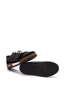 Sneakers Fendi, Match Leather Low-Top, Logo Print, Brown