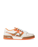 Sneakers FENDI, Match Sneakers, Orange and White