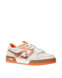 Sneakers FENDI, Match Sneakers, Orange and White