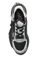 Sneakers FENDI, Flow Design, Metalic Grey Details, Black