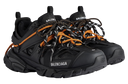 SNEAKERS BALENCIAGA, Track Trail, Orange Details, Black