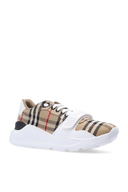 SNEAKERS BURBERRY, Vintage Check-pattern touch-strap sneakers, Beige