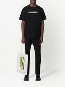 Tricou BURBERRY, Logo Insert, Oversized, Black