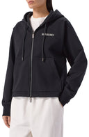 Hanorac BURBERRY, Cotton hoodie Logo, Negru