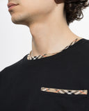 Tricou BURBERRY, "Ryan" T-shirt, Buzunar atasat, Negru