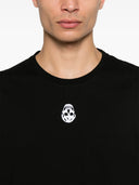TRICOU ALEXANDER MCQUEEN, Skull Flocked, Black