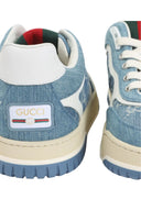 Sneakers GUCCI, Re-web, Monogram Denim Sneakers, Blue