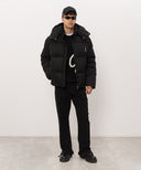 Geaca OFF WHITE,  with logo embroidery, Negru