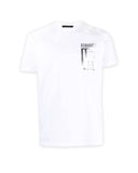 Tricou DSQUARED2, 95 D2 Silver Print, Alb