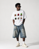 Tricou BOMBER Denis Rodman cu imprimeu grafic – Alb