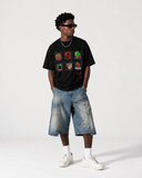 Tricou Bomber, Denis Rodman cu imprimeu grafic – Negru