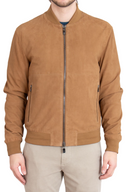 GEACA PAL ZILERI, Goat Suede Bomber, Light Brown