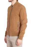 GEACA PAL ZILERI, Goat Suede Bomber, Light Brown