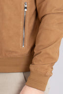GEACA PAL ZILERI, Goat Suede Bomber, Light Brown