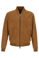 GEACA PAL ZILERI, Goat Suede Bomber, Light Brown