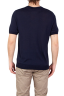 Tricou PAL ZILERI, Regular Fit, Cotton-Silk, Blend Knit, Navy Blue