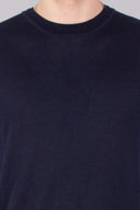 Tricou PAL ZILERI, Regular Fit, Cotton-Silk, Blend Knit, Navy Blue