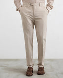 Pantaloni PAL ZILIERI, light brown mouline microstructure