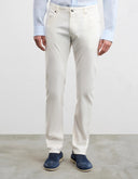Jeans PAL ZILIERI, garment dyed cotton and elastane, Alb