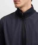Jacheta PAL ZILERI, navy blue water repellent lightweight polyester bomber jacket