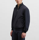 Jacheta PAL ZILERI, navy blue water repellent lightweight polyester bomber jacket