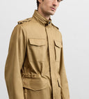 Jacheta PAL ZILERI, mustard colored cotton and polyester gabardine