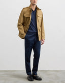Jacheta PAL ZILERI, mustard colored cotton and polyester gabardine