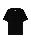 Tricou PAL ZILERI, black mercerized cotton jersey short sleeved t shirt