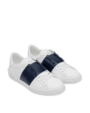 Sneakers VALENTINO, calfskin open sneakers, Alb