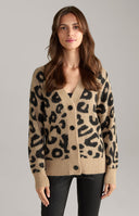 Pulover JOOP, Animal Print Leopard, Brown