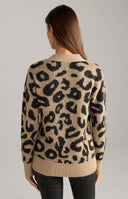 Pulover JOOP, Animal Print Leopard, Brown
