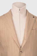 Jacheta GRAN SASSO, Pinstripe jacket with removable knit bib