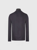 Jacheta GRAN SASSO, Pinstripe jacket with removable knit bib,blue navy