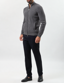 Bluza GRAN SASSO, Cashmere, Fermoar atasat, Gri