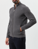 Bluza GRAN SASSO, Cashmere, Fermoar atasat, Gri
