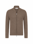 Bluza GRAN SASSO, Cashmere, Fermoar atasat, Maro