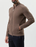 Bluza GRAN SASSO, Cashmere, Fermoar atasat, Maro